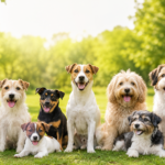 A group representing different popular Jack Russell Terrier cross breeds